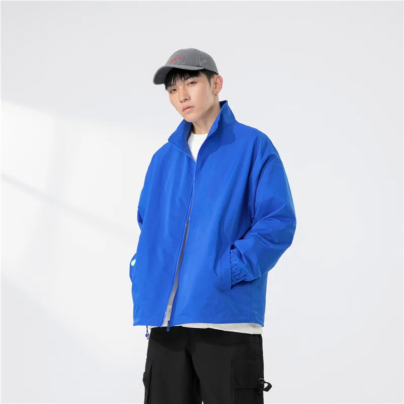 In Early Autumn 2022, Students of Korean Street Clothing Design Sense of Simple and Loose Pure Color Fashion Technology Jacket