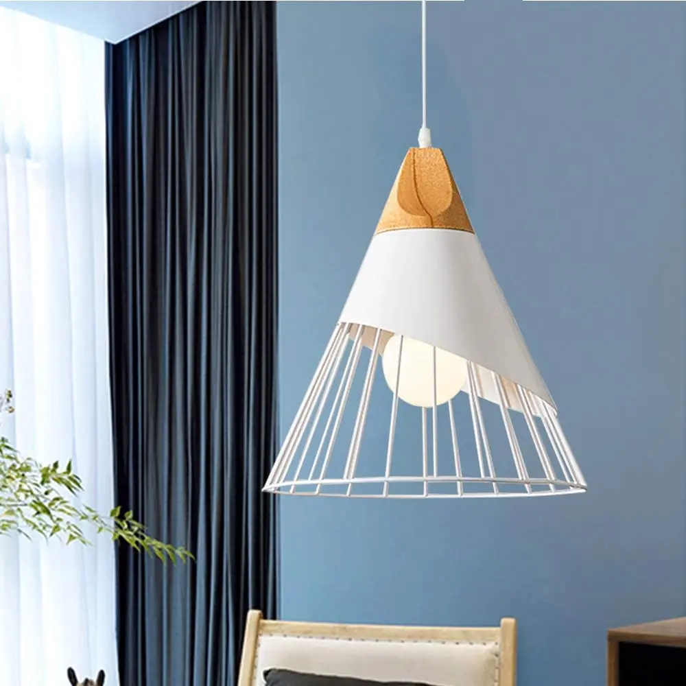 Modern Nordic Pendant Light Industrial Vintage Retro Hanging Lamp Shade for Home Living Room Decor Lighting Suspension Luminaire