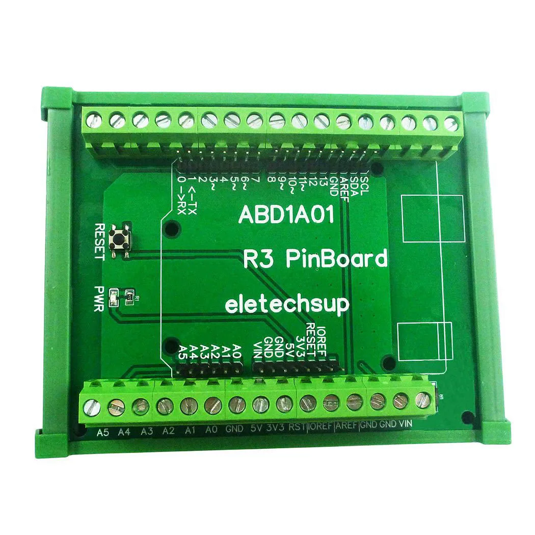 

UNO to DIN Board DIN Rail Mount Screw Terminal Adapter Module For Arduino &UNO R3