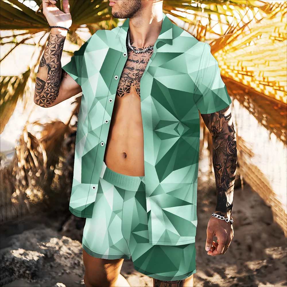 

Men's Jacket 2022 Summer 3d Printing Hot Sale High Quality Shirt Trend Multicolored Light Pattern Abstract Complex Top