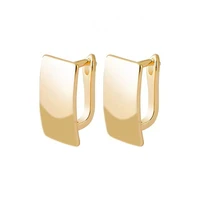 luxury fashion square rose gold gold glossy earrings ear clip jewelry for women jewelry gifts