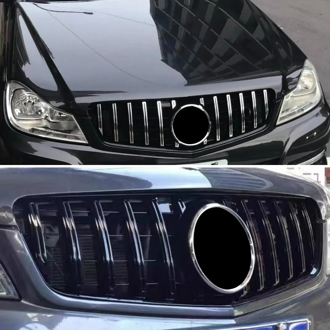 Фото Обновленная передняя решетка бампера Racing Grill Mesh Tuning для Mercedes-Benz C-класса W204 C204 Coupe C43 2007-14 C200 в стиле GT №3