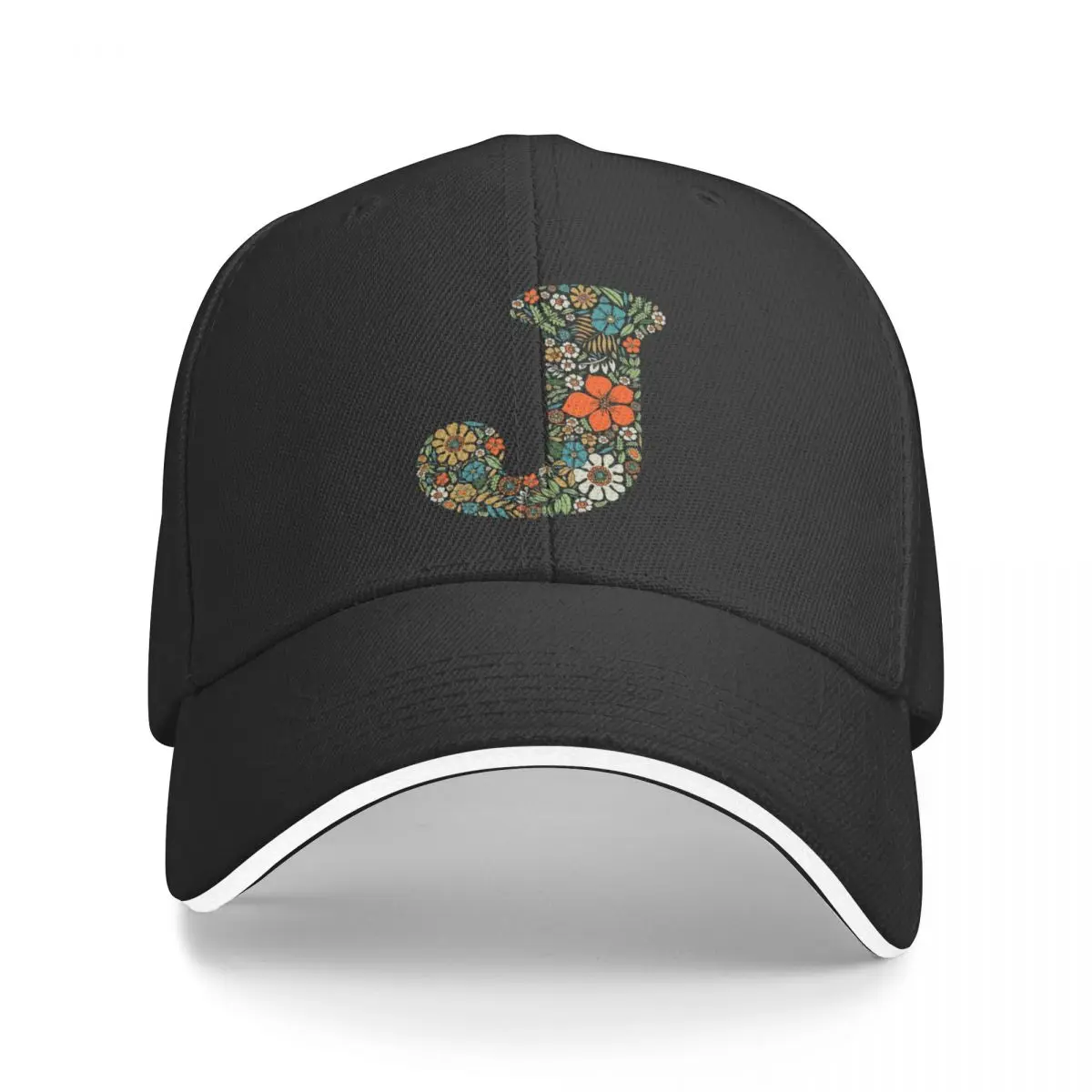 

New Hippie Floral Letter J Cap Baseball Cap Mountaineering Luxury hat women's hats for the sun Men's