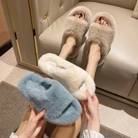 indoor women fur slippers fluffy soft furry slides flats non slip house shoes ladiesopen toe footwear ytmtloy zapatillas mujer