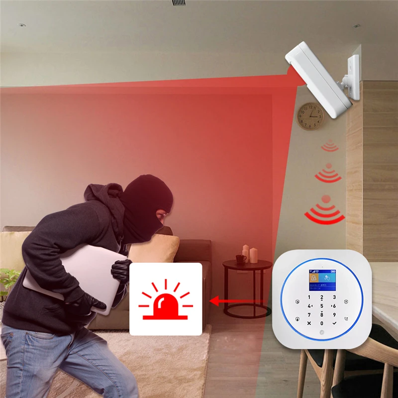 CPVAN Wireless Home Alarm Security Alarms For Home Gsm Alarm System Wifi Tuya Smart Sensor Compatible With Alexa Alarma enlarge