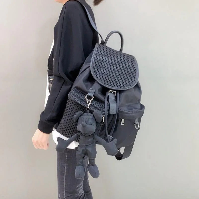 

Модный Дамский рюкзак Disney с Микки Маусом, практичный ранец с клапаном на шнурке, с несколькими карманами и украшениями