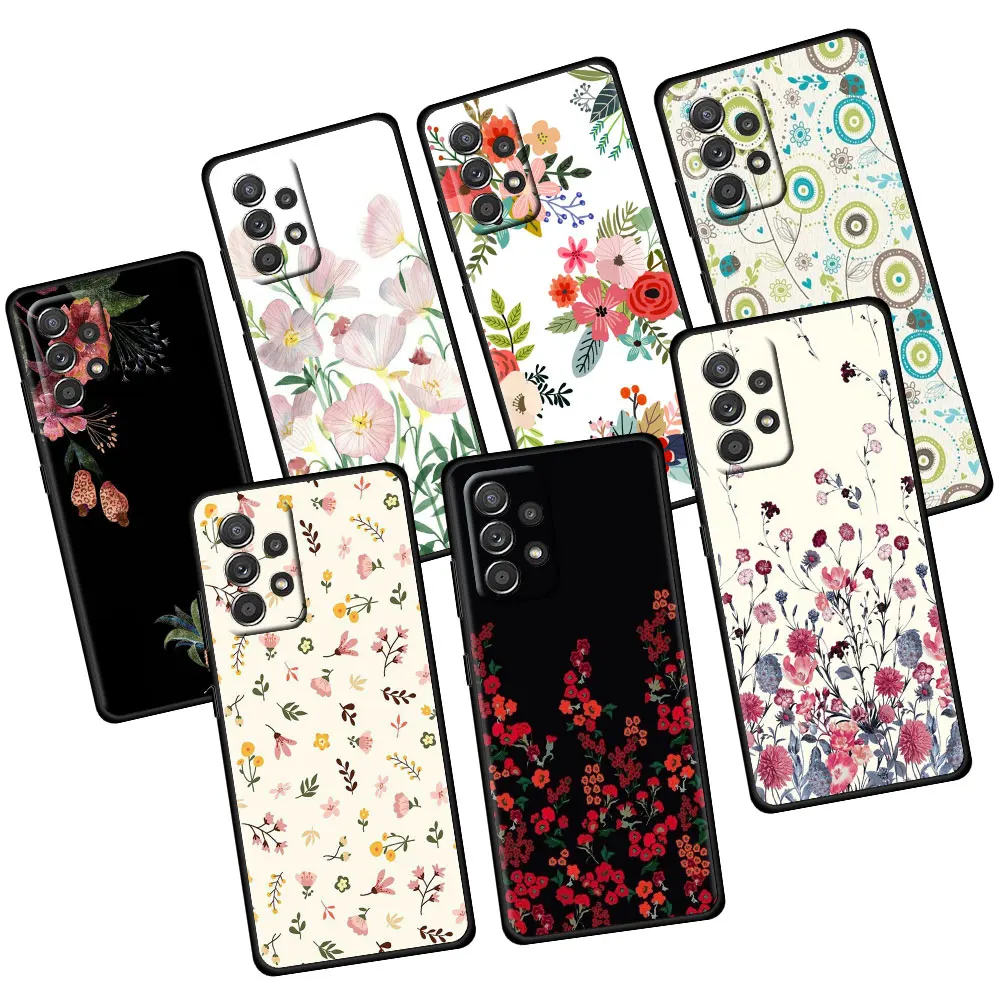 

Soft Thin Capinha Phone Case Funda for Samsung Galaxy A52 A21s A32 A51 A12 A72 A50 A21s A90 A10s A30 A71 Vintage Leaves Flower