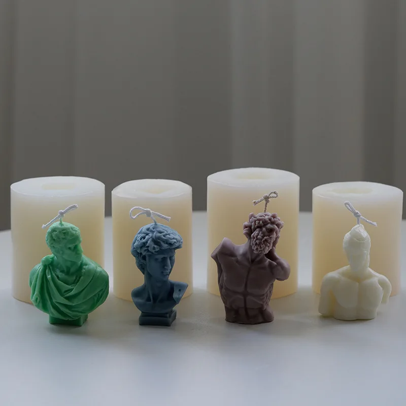 

Creative Candle Silicone Mold David Portrait Candle Mold Fragrance Candle Make Wax Mould Plaster Chocolate Soap Molds Cake Molds