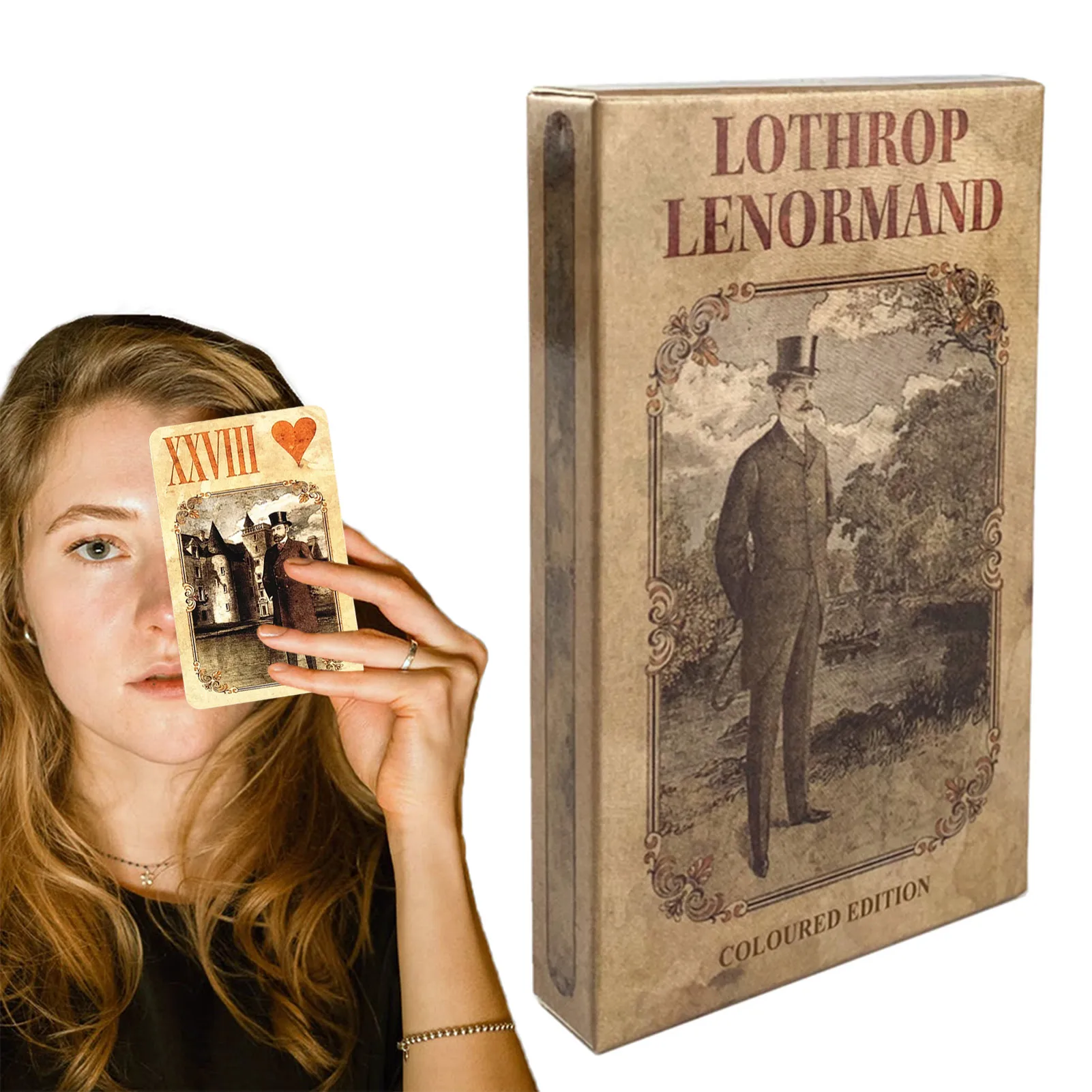 

Lothrop Lenormand Oracle Cards Fortune Telling Divination Tarot Deck English Version Family Party Leisure Table Game