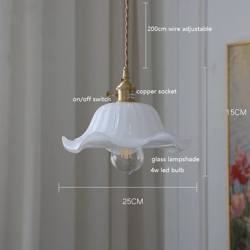 

IWHD Подвесная стеклянная цветочная лампа