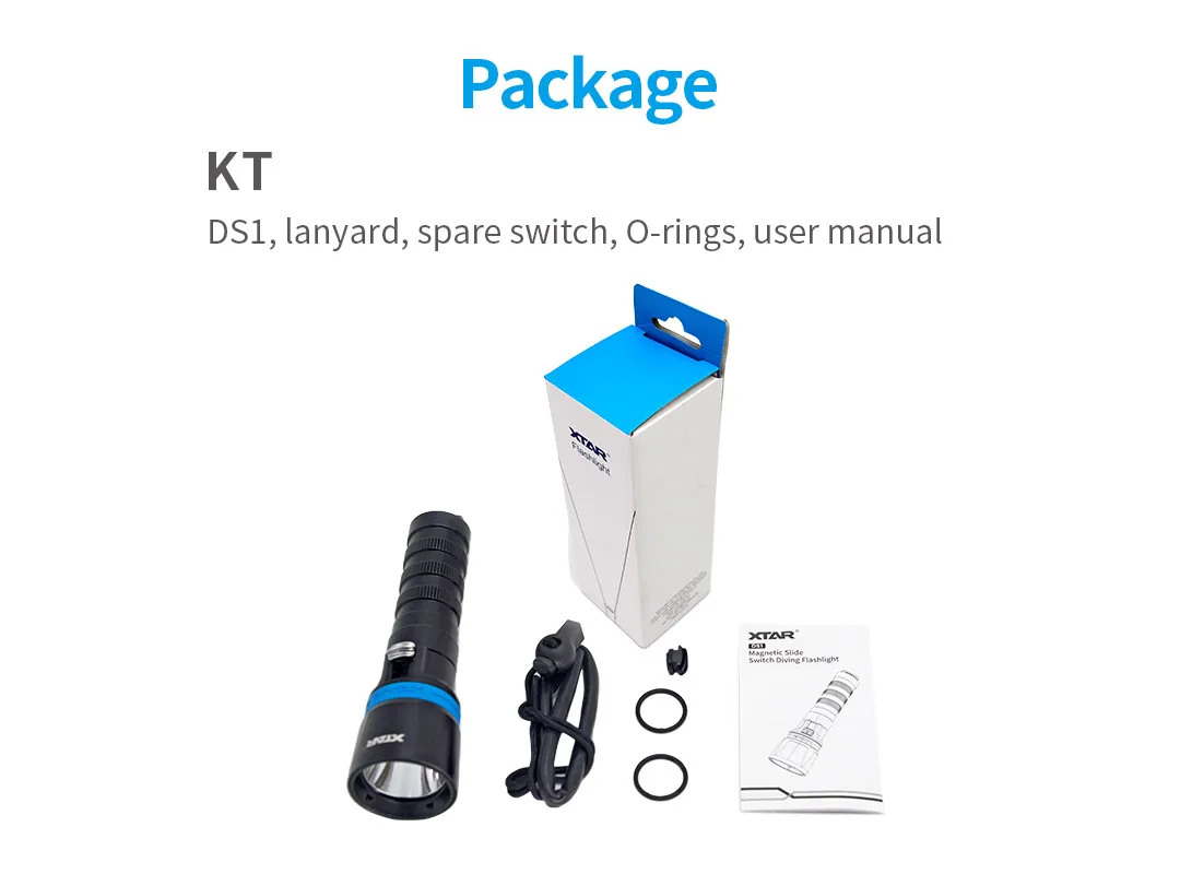 

XTAR DS1 водонепроницаемый фонарик для дайвинга