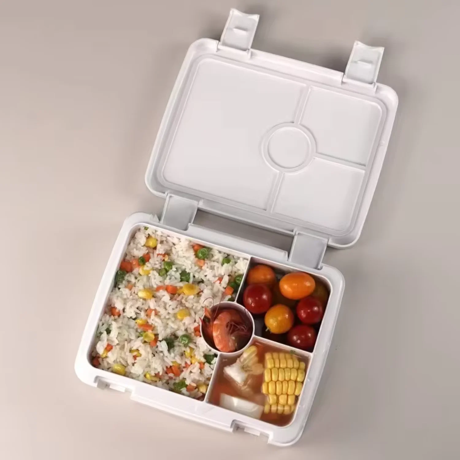 Белый герметичный многофункциональный обед Bento для микроволновой печи детей