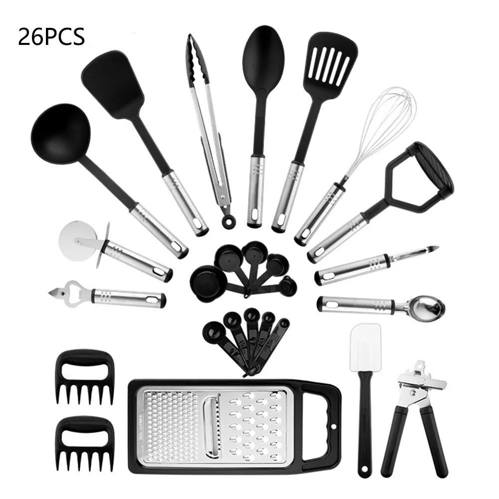 

Nylon Kitchen Utensil Set Cooking Utensils Kit Spatula Heat Resistant 38PCS Total