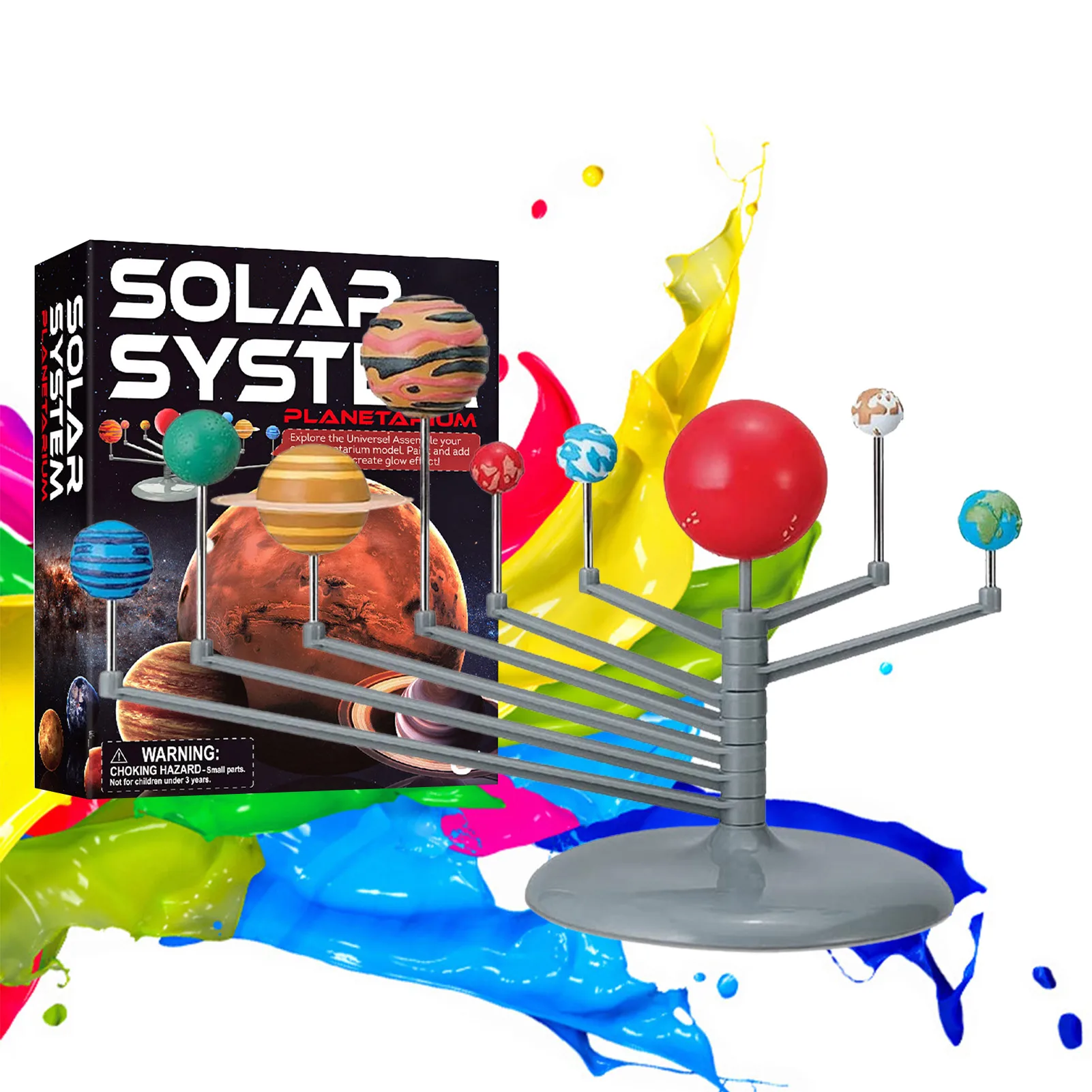 

Solar System Model Painted Toys Glow-in-the-Dark Astronomy Planet Model Stem Toys Solar System Model Decor Space Gifts For Boys