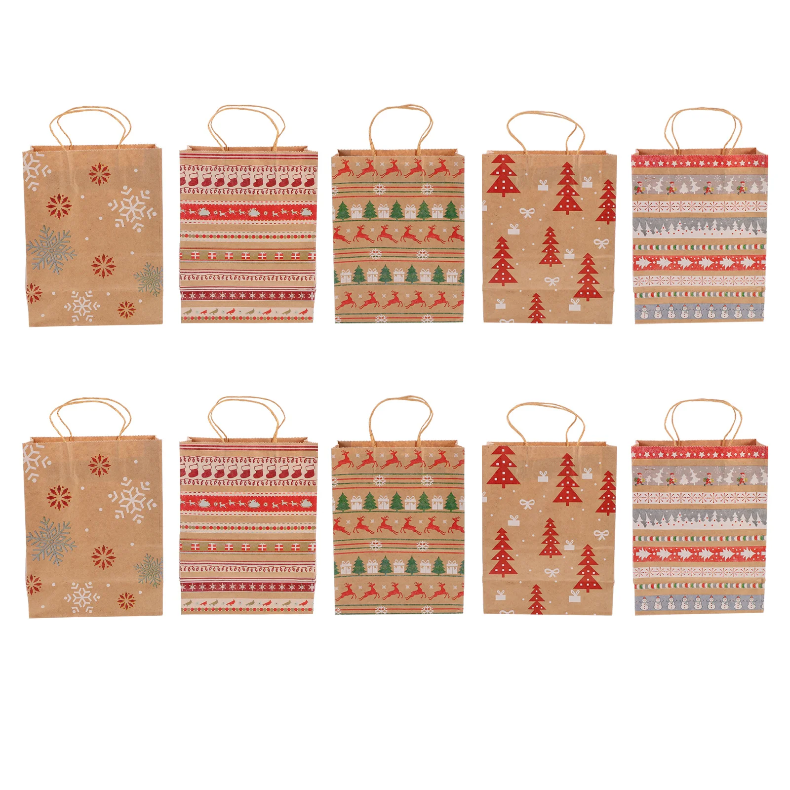 

Christmas Paper Gift Treatcandy Container Tote Kraft Holiday Shopping Retailhandle Business