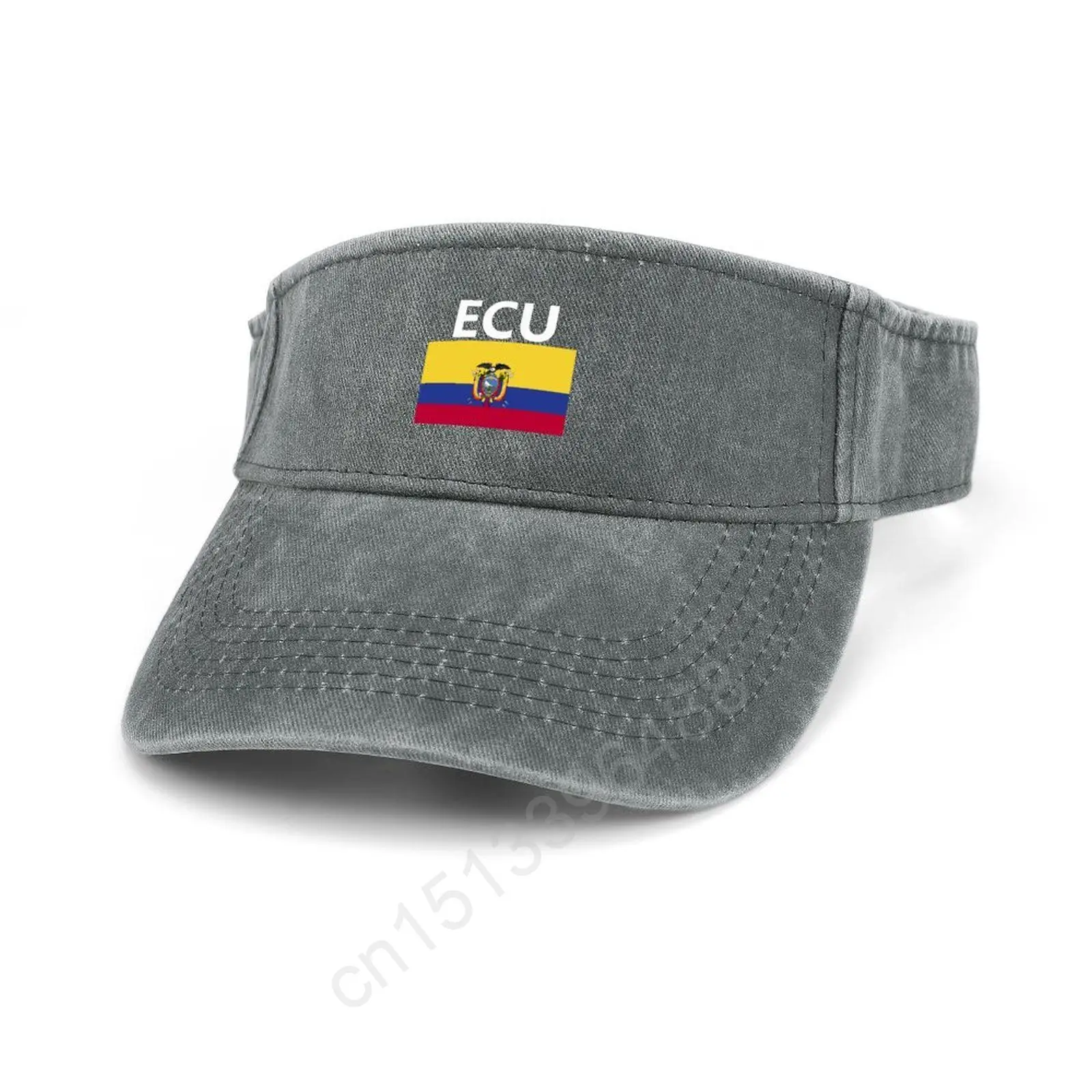 

Ecuador from Brush Strokes Athletic Sun Visor Hat Leaky Top Cowboy Denim Cap Cute Funny for Men Womem