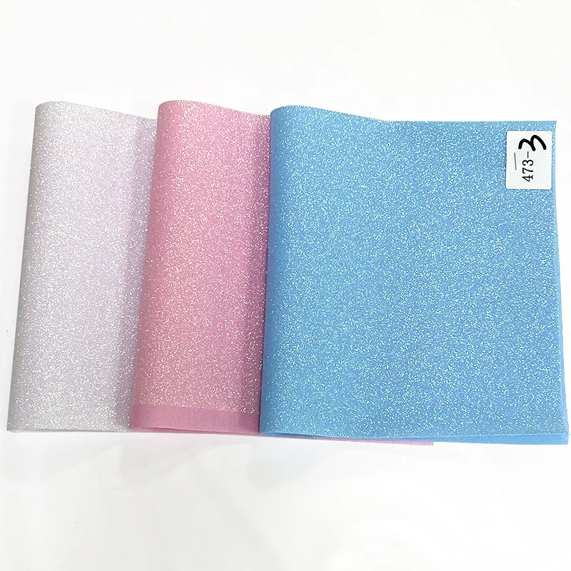 

Shiny Plain Design Fine Glitter Synthetic Leather Fabric Sheet for Making Shoe/Bag/Hair Bow/DIY Accessories