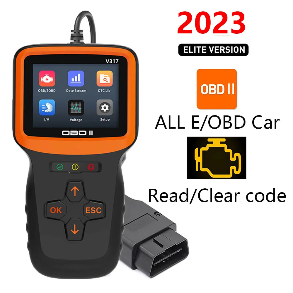 

Eobd Obd 2 obd2 scanner automotive professional tool Check Car Engine Fault Light code reader diagnostic Vehicle Reset Clear
