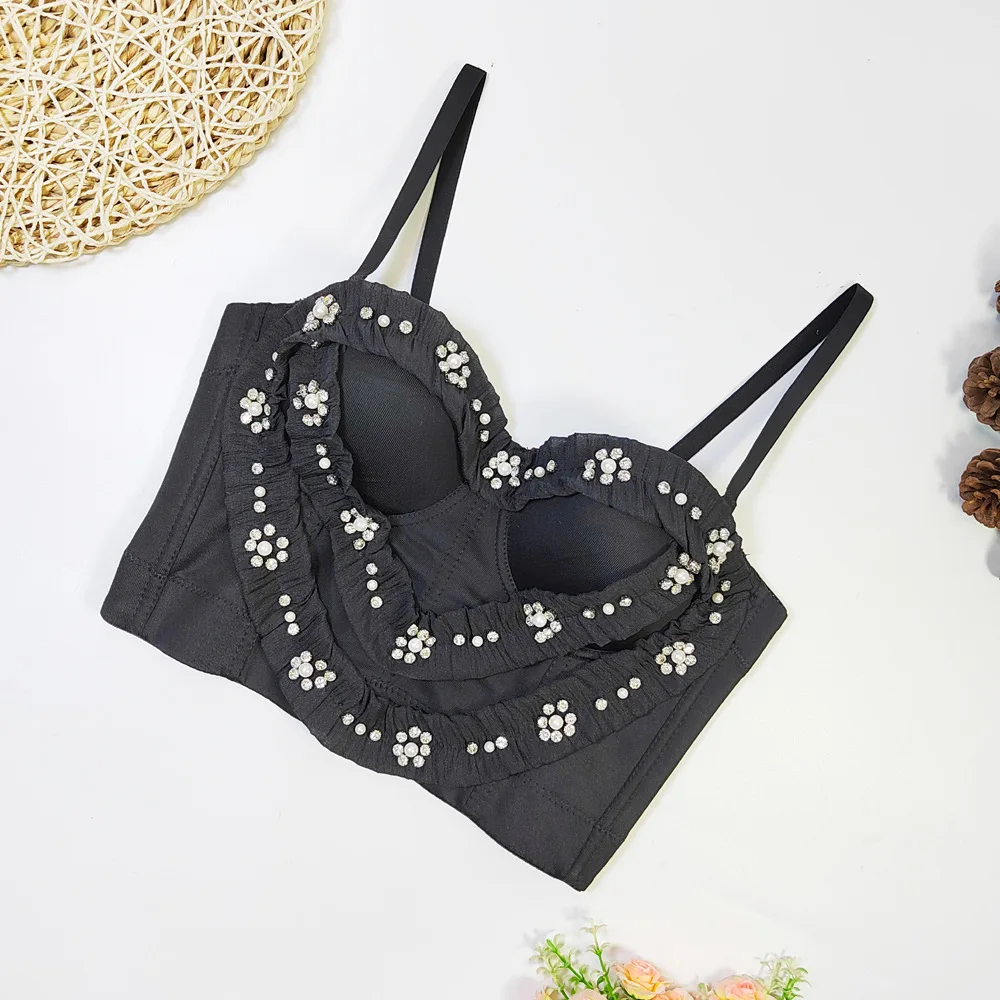 Cupnaya мерцающие звездочки милое женское сексуальное бюстье черный бюстгальтер с