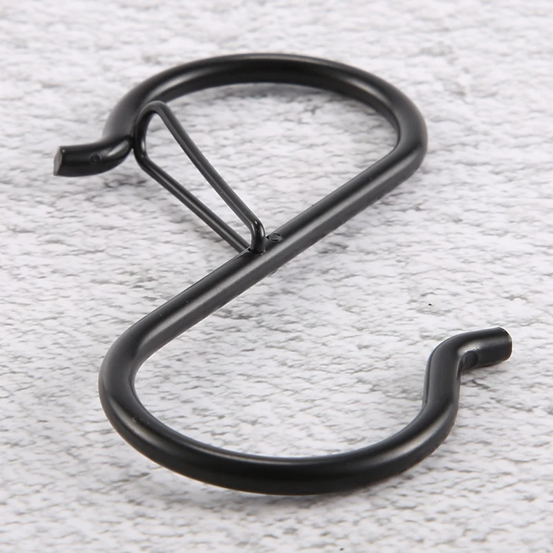 

20PCS S Hook For Wardrobe Rod Hanging Plants, Pots & Pans, Bags Heavy Duty Anti-Rust Safety Buckle Design