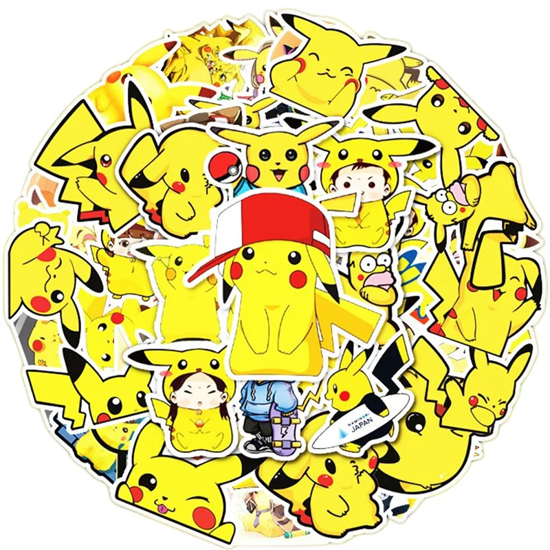 

10/30/54Pcs Anime Pokemon Pikachu Graffiti Cartoon Scrapbook Stickers Decals Motorcycle Laptop Car DIY Deco Sticker Kid Toy Gift