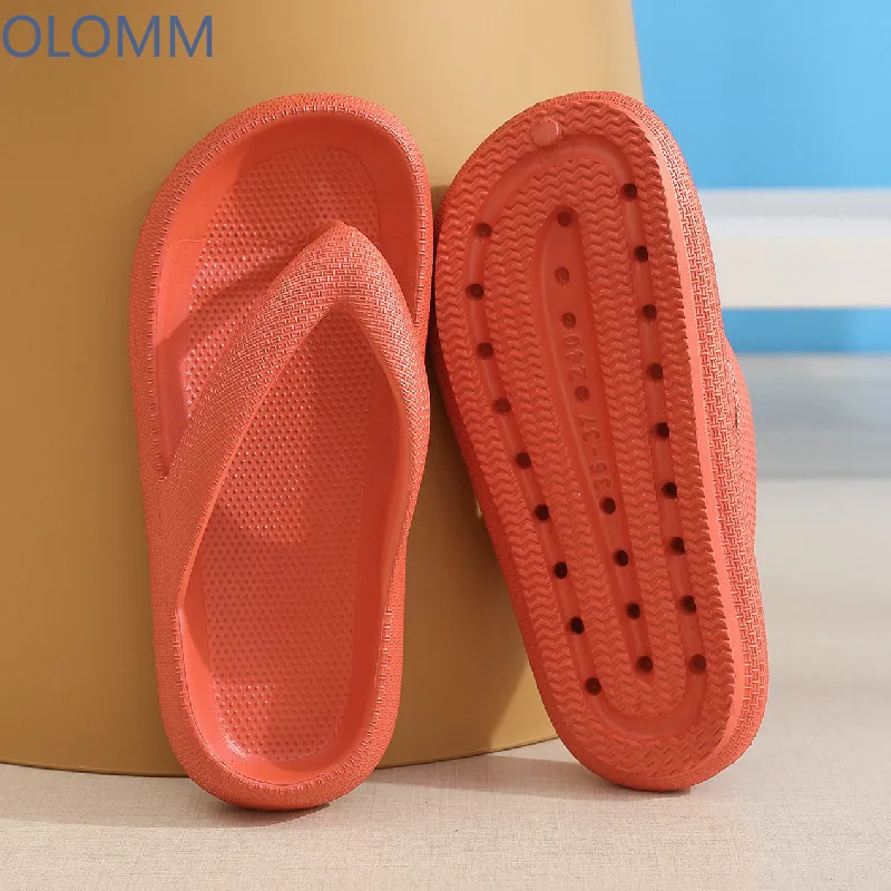 

Flip Flops Wholesale Summer Casual Thong Slippers Outdoor Beach Sandals EVA Flat Platform Comfy Shoes Women Couple Thick Soled
