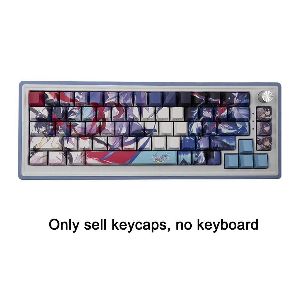 131 клавиша/набор Seele Vollerei Stygian Keycap PBT Dye Subbed Колпачки для клавиш с подсветкой Honkai Impact
