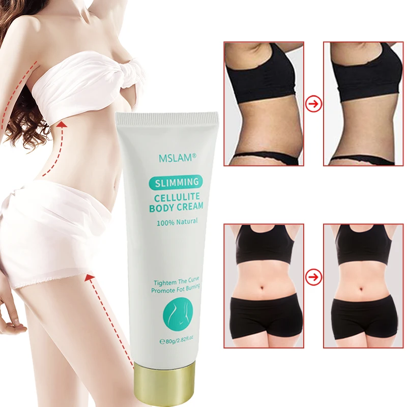 

MSLAM Slimming Massage Cream Burn Abdominal Fat Weight Loss Natural Plant Extract Beauty Health Body Care 80g