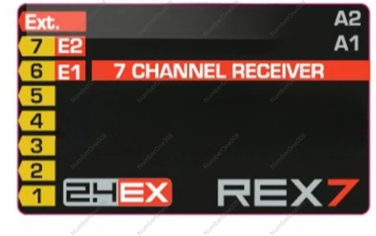 Для JETI дуплекс 2.4EX Рекс 7-канальный приемник/Встроенный гироскоп приемник