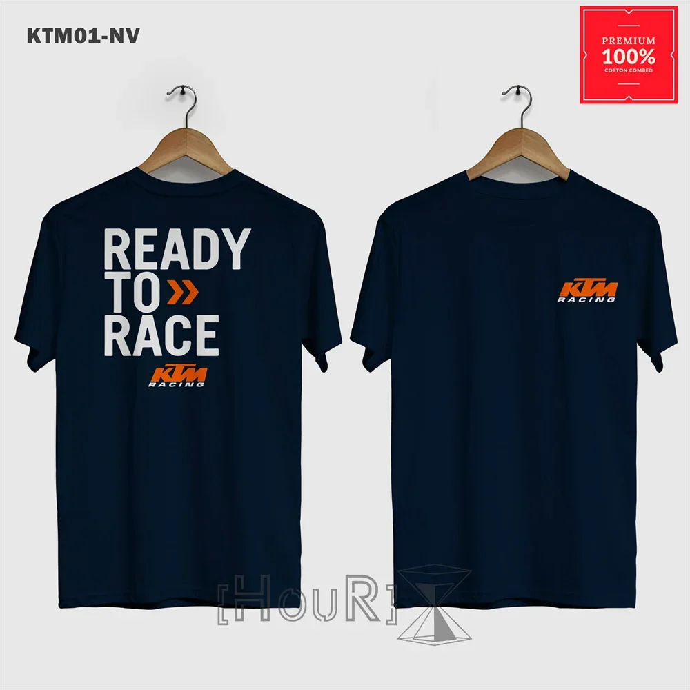 Фото Мужская футболка KTM Ready To Race с коротким рукавом для любителей мотоциклов, повседневная, дышащая, с логотипом KTM Racing №1