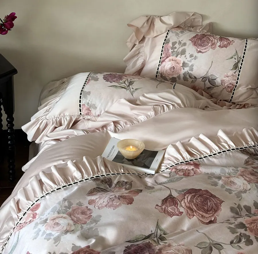 Элегантный комплект постельного белья fairyfair с цветами розы полноразмерный