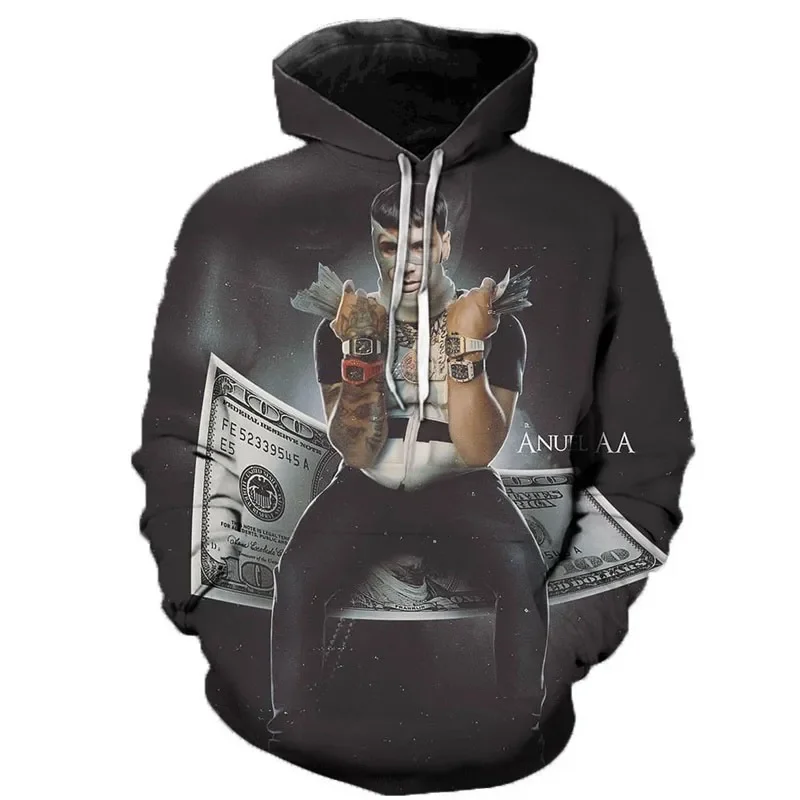 

2023 Boys Girls Real Hasta La Muerte Kids Hoodie Rapper Anuel AA 3D Print Hoodies Hip Hop Sweatshirt Streetwear Coat Clothes