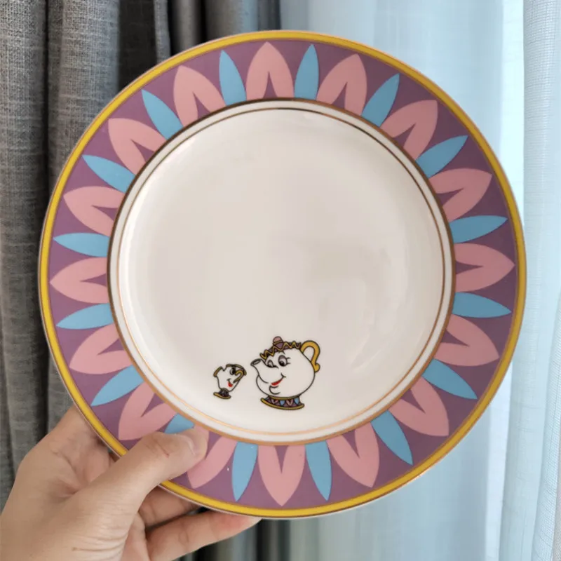 Чайный сервиз Красавица и Чудовище керамическая тарелка соусник блюда чайный