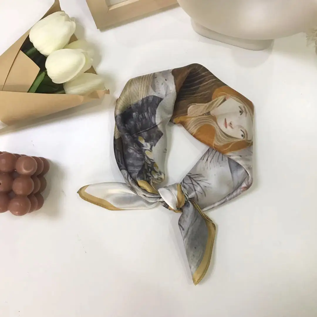 

New 100% natural Silk Scarf Shawl Wraps Women Ladies Fashion Scarves Neck Hair Foulard Bandana Square Headband Hijab Pashmina