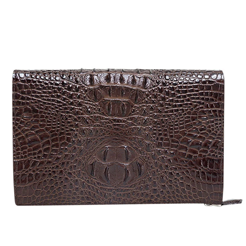 Men's Business New Luxury Zipper Wallet Genuine Leather Trend Clutch Purse High Quality Cosy Clip Bag Fashion Classic Handbag