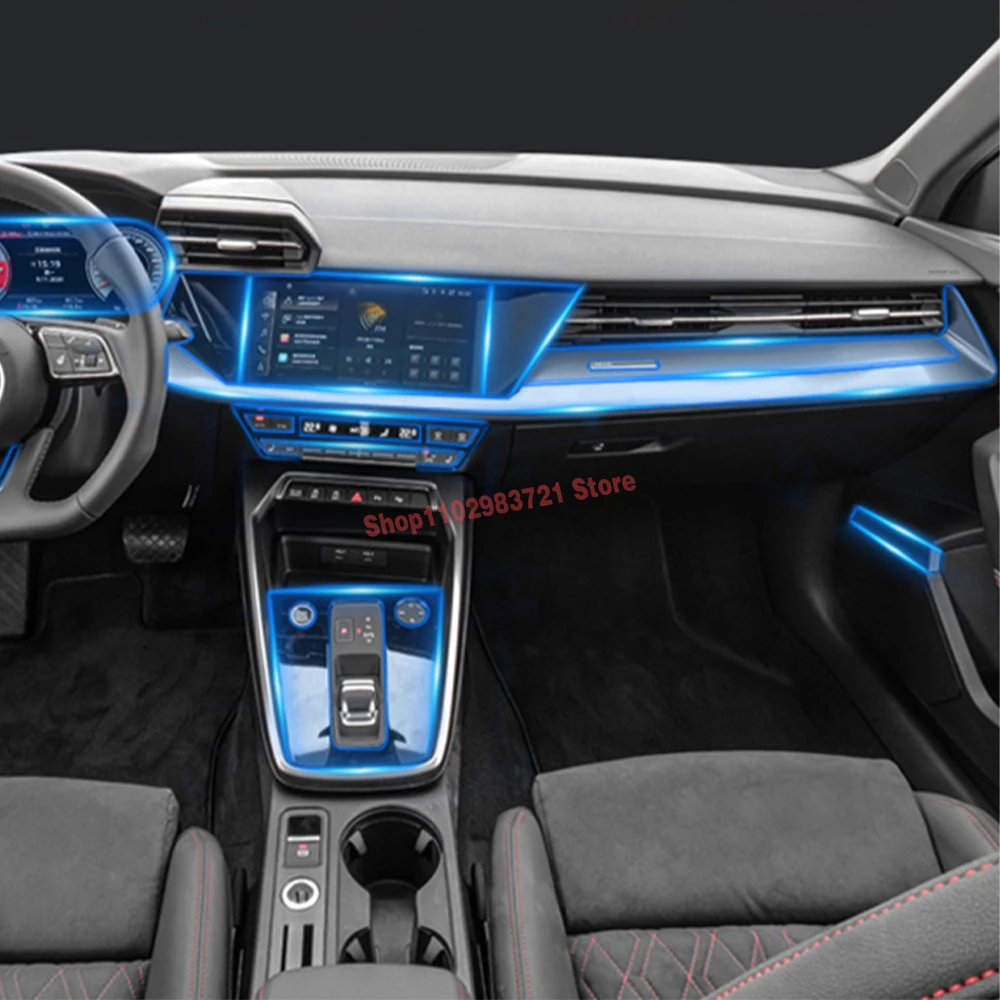 

Car TPU Transparent Sticker For Audi A3 8Y 2021-23 Central Control Navigation Screen Protective Film Auto Interior Accessories