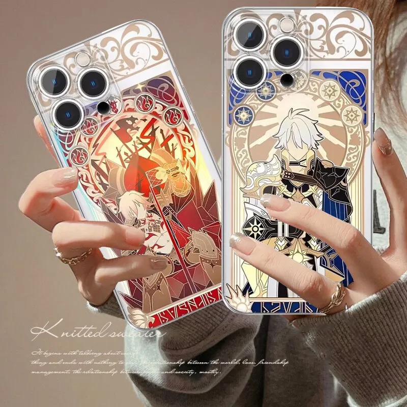 Фото Чехол для телефона Honkai Star Rail Phainon для IPhone 11 12 14 15 16 Pro Max Mini X XS Max 7 8 6 6S Plus, мягкий прозрачный чехол №1