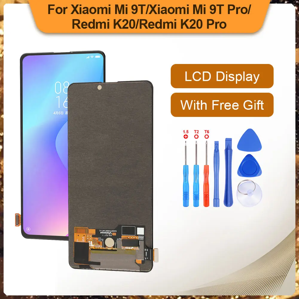 

ЖК-дисплей 6,39 дюйма для Xiaomi Mi 9T 9T Pro Redmi K20 K20 Pro, ЖК-дисплей с сенсорным экраном и дигитайзером в сборе, замена с подарком