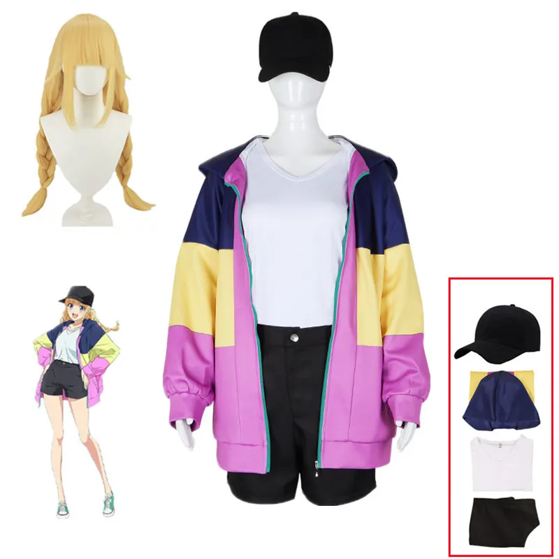 

Костюм для косплея аниме Tsukimi Eiko, куртка с капюшоном, шапка, рубашка, брюки, Униформа, парами Koumei, одежда для Хэллоуина