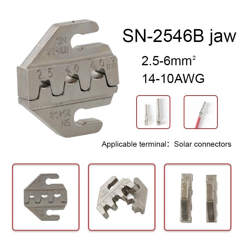 

Обжимные клещи COLORS SN-2546B для клемм 4 мм