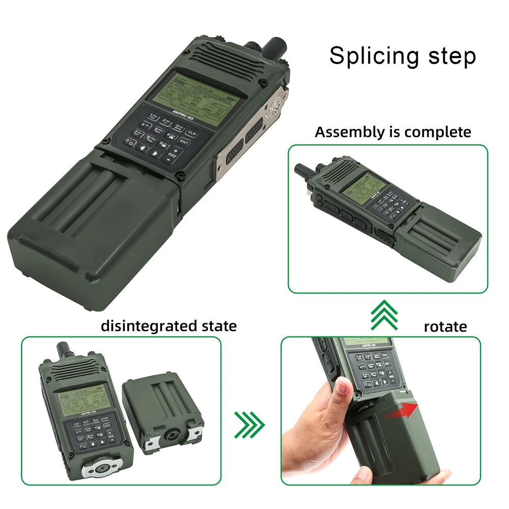 Tactical Military PRC 163 Virtual Radio Box （No Function）for Tactical U94 6 Ptt and Baofeng UV5R or Other Suitable Models