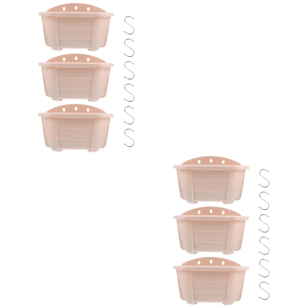 

Hanging Planter Wallflowergarden Balcony Pot Planters Round Railing Half Pots Holder Basket Watering Holders Bucket Pocket Hook