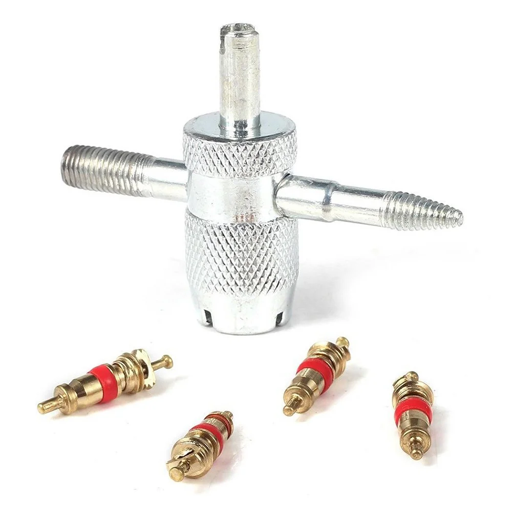 

4PCS Stem Caps Portable Stem Covers Tyre Caps Tyre Remover with Core for Car