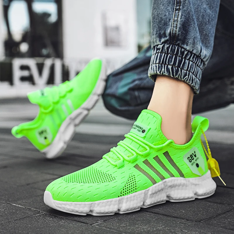 

Summer Women Sneakers Men EVA Soft Sole Jogging Shoes Female Casual Breathable Mesh Footwear Male Lace-up Tenis Shoes Male