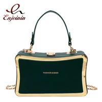 simple fashion box design purses and handbags for women designer chain shoulder bag party wedding clutch ladies crossbody bag