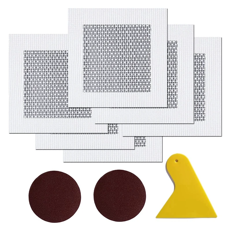 

1Set Wall Surface Repair Wall Hole Repair Kit 6-Pack Drywall Wall Hole Repair Kit With Scraper Sandpaper 6 Inches