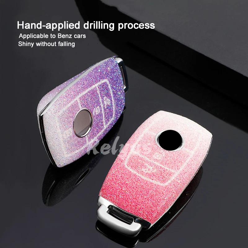 

Diamond Crystal Car Key Case Cover for Mercedes Benz A B C E S Class W204 W205 W212 W213 W176 GLC CLA AMG W177 Shining Key Shell