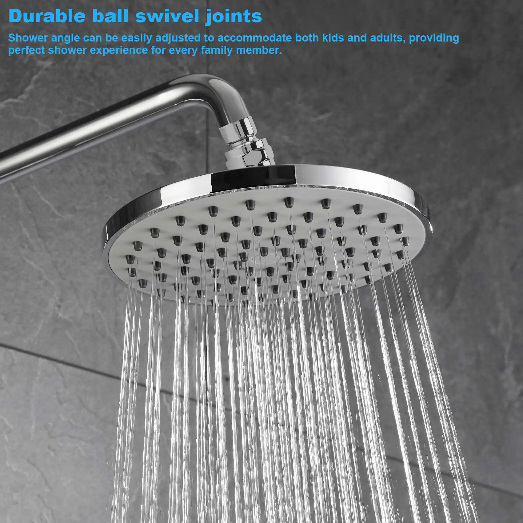 Латунный хромированный шарнирный душевой рычаг с регулируемым углом наклона