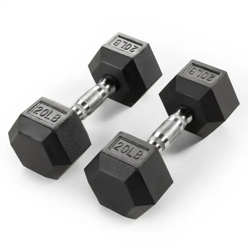 

lb Rubber Hex Dumbbell (Single)