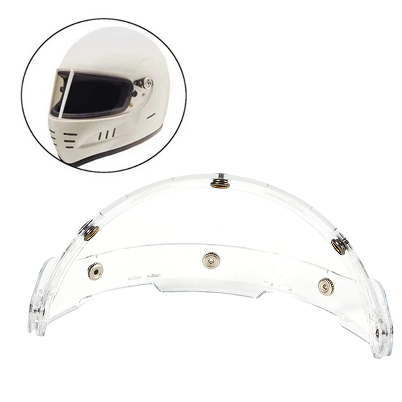 

Motorcycle Helmet Bubble Visor With Bracket 3 Buttons Helmets Uv Protection Shield High Strength Motorbike Helmets Accessories